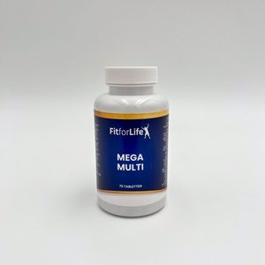 Fit for Life Multivitaminen Mega Multi - Met ruime dosering van essentiële vitaminen en mineralen - 75 tabletten