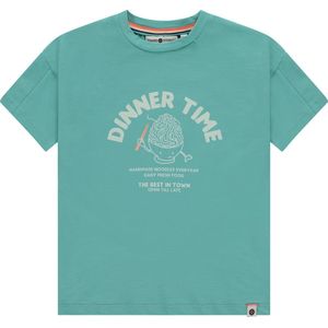 Stains and Stories boys t-shirt short sleeve Jongens T-shirt - turquoise - Maat 128