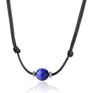 Memphis Verstelbare Heren Collier - Single Bead Blue