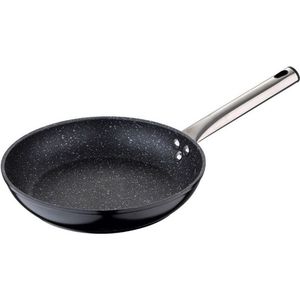 Oneiro’s Luxe Koekenpan - zwart – 20 x H 4,3 cm – koken – tafelen – keuken – koekenpan – inductie – gas – potten – pannen