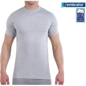 Embrator heren T-shirt ronde hals licht grijs gemêleerd  maat 3XL