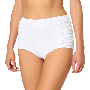 Bellivalini Dames Zwembroek - Bikinibroekje - Elastische tailleband - Polyamide & Elastaan – Wit – 5XL - BLV-BLV50-284-SL