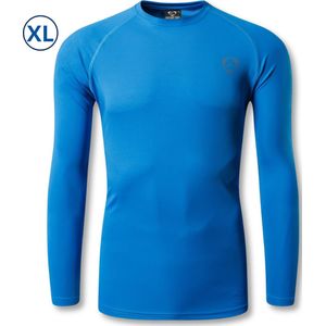 Livano Rash Guard - Surf Shirt - Zwemkleding - UV Beschermende Kleding - Voor Zwemmen - Surfen - Duiken - Koningsblauw - Maat XL