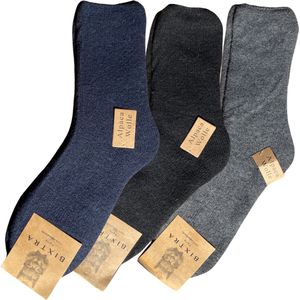 3 Paar - Alpaca Wollen Sokken - Maat 39-42 - Huissokken - Wintersokken - Cadeau Artikel