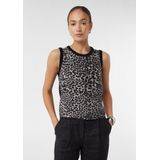 comma - Strickpullunder - Mouwloze Gebreide Top - Dierenprint