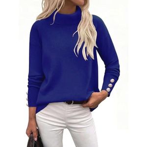 Elegante Dames Rolkraagpullover met Lange Mouwen - Warme Gebreide Trui voor Herfst en Winter - Maten S-XXL