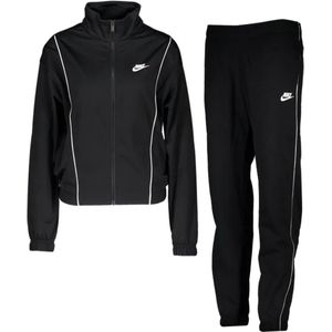 Nike W NSW ESSNTL PQE TRK SUIT Dames Trainingspak - Zwart - Maat S