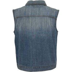 Basic heren mouwloos spijkerstof vest denim licht blauw - L - Urban Classics