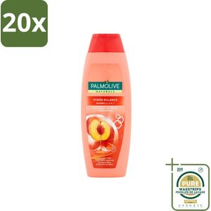 20 x Palmolive - Naturals - 2in1 Shampoo - Perzik - Hydra Balance - 350 ml - Grootverpakking - Shampoo - Haarverzorging - Hydra Balance - Perzik - 2 In 1 Shampoo