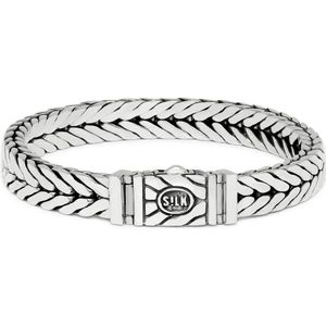 SILK Jewellery - Zilveren Armband - Chevron - 420.22 - Maat 22