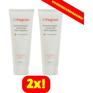 2x Fagron Cetomacrogolcrème Met 50% Vaseline - 100 ml - Voordeelverpakking!