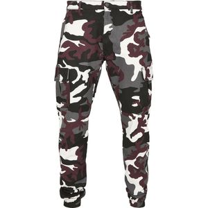 Heren Camo Cargo Jogging Pants 2.0 wine camo