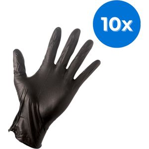 Romed 1000 stuks nitril handschoenen zwart - Set van 10 doosjes M Romed