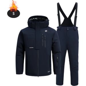 Livano Skipak - SkiBroek - Skijas - Ski Suit - Wintersport - Heren - 2-Delig - Marineblauw - Maat S