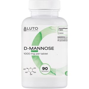D-mannose tabletten - Hoog gedoseerd - 1000 mg per tablet - 90 porties per verpakking - Luto Supplements