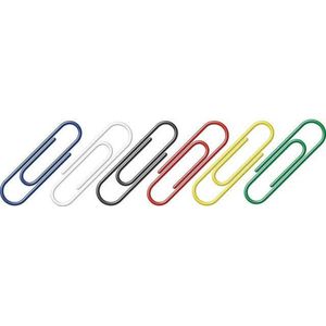 paperclips Alco 26mm rond doos a 100 stuks assorti kleuren