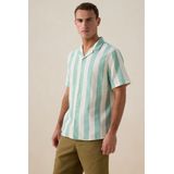 Sissy-Boy - Overhemd - Groen - Korte Mouwen - Katoen