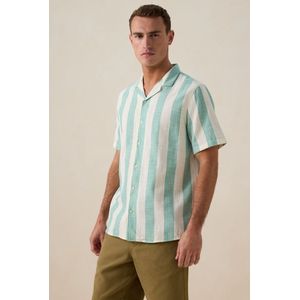 Sissy-Boy - Overhemd - Groen - Korte Mouwen - Rechte Fit