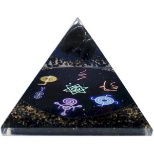 Orgonite Piramide - Middernacht Reiki - 90mm