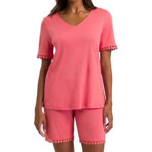 Hanro Pyjama korte broek - 2309 - maat 42 (42) - Dames Volwassenen - 100% katoen- 074935-2309-42