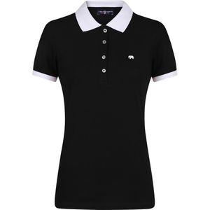 Jimmy Sanders Polo Shirt Korte Mouw Katoenen Pique Dames Zwart - M