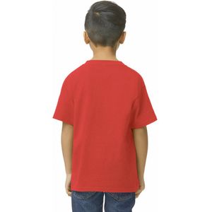 T-shirt Kind 7/8 years (M) Gildan Ronde hals Korte mouw Red 100% Katoen