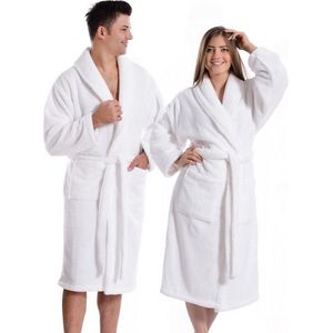 Bamboe Sauna Badjas - Wit - maat XL - badstof badjas - ochtendjas - duster - kamerjas - dames / heren / unisex