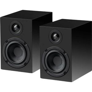 Pro-Ject Speaker Box 3E Carbon Boekenplank Speakers - High-End Geluid - Carbon Afwerking - 2-Weg - Satijn Zwart