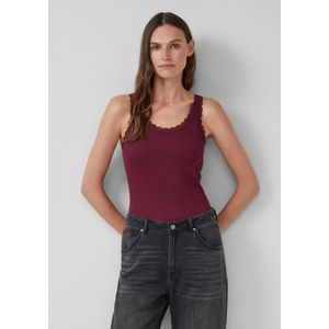 s.Oliver - T-Shirt - Zacht - Jersey - Met Kanten Rand