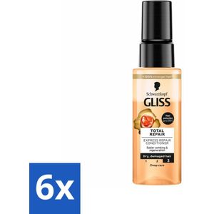 Gliss - Total Repair - Express Repair Conditioner - Deep Care - 70 ml - Voordeelverpakking - 6 stuks