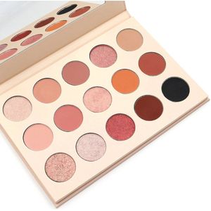 NATURA BEAUTY™ Golden Drop Eyeshadow Palette by Aminaa – 15 Kleuren Oogschaduw – Cruelty-Free, Dierproefvrij – Matte & Shimmer – Oogschaduw Palet – Make-up voor Iedere Look