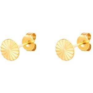 Stud Earrings Circle - Yehwang - Studs - One size - Goud