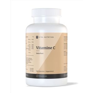 Vitamine C Gebufferd - Ontzuurde vorm - 600 mg vitamine C - Met citrus bioflavonoïden - Aangevuld met essentiële mineralen - 150 capsules