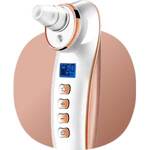 Smart-Tech Luxe Blackhead Remover - Mee-Eter Verwijderaar - Acne Verwijderen - Poriënreiniger - Digitaal Display - Huidverzorging - Gezichtsverzorging - Rose Goud