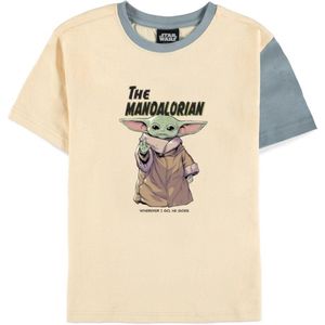 Disney Star Wars - The Mandalorian Kinder T-shirt - Kids tm 8 jaar - Creme