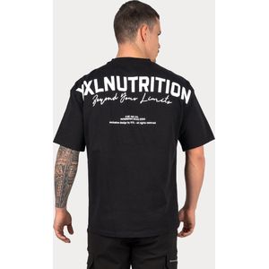XXL Nutrition - Premium Oversized Tee - T-shirt, Sportshirt Heren, Shirt Fitness - Zwart - Katoen - Oversized Fit - Maat L