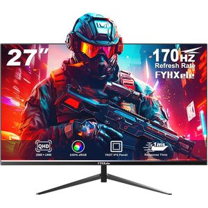 27 inch Gaming Monitor QHD 1440P - 170 Hz, 1 ms MPRT, IPS, AMD Freesync Premium - Perfect voor Gaming
