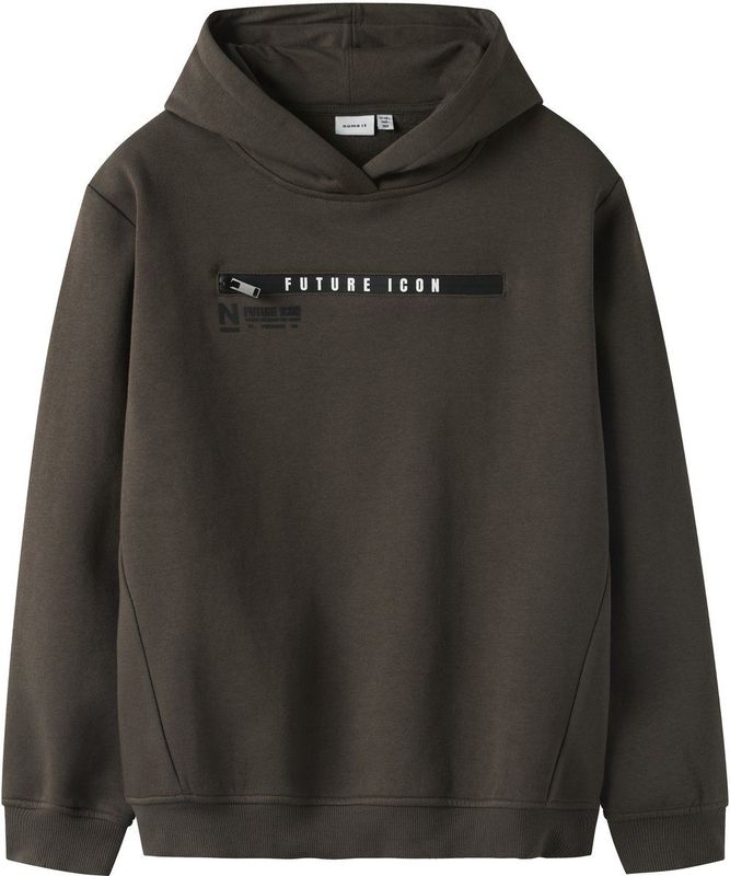 Name It - Nkmleonas Ls Nreg Sweat - Bruin - Sweatshirt - Kinderen - Normale Pasvorm