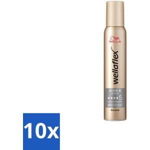 Wella – Flex Shine & Hold – Haarmousse – 200 ml - Bulkverpakking - 10 stuks