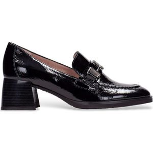 Hispanitas - Dames Loafer Schoen - Zwart - Leer - Kettingdetail