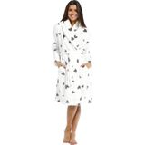 Rebelle Fleece dames badjas - Snow Heart  - S  - Wit