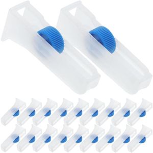 JGS Premium - Slangdoorstroomregelaar voor medisch gebruik - compacte stopper - instelbaar mechanisme - wit plastic - 20 stuks