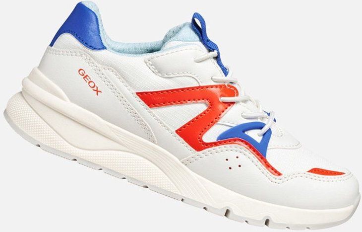 Geox - Rooner - Sneakers - Wit met Rode Accenten