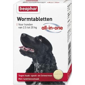 Beaphar All-in-one Ontworming Tabletten 2,5 - 20 kg 2 tabletten