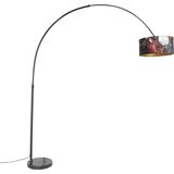 QAZQA xxl - Moderne Booglamp | Vloerlamp | Staande Lamp met kap - 1 lichts - H 2250 mm - Multicolor - Woonkamer | Slaapkamer