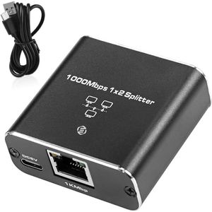 Equivera Ethernet Splitter - 1-naar-2 - Gigabit
