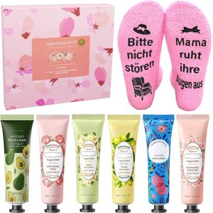 Cadeauset voor vrouwen met handcrème en sokken, perfect voor Moederdag en verjaardagen