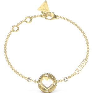 GUESS Rolling Hearts Dames Armband Staal - Goud