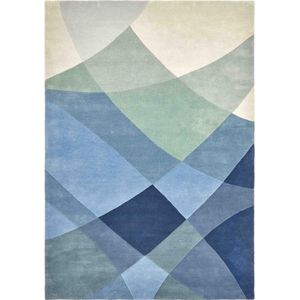 Rhythmic Tides Indigo Vloerkleed - 200x300 - Rechthoek - Laagpolig Tapijt - Modern - Meerkleurig