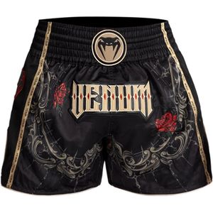 Venum Santa Muerte 5.0 Muay Thai Shorts diepzwart goud - S